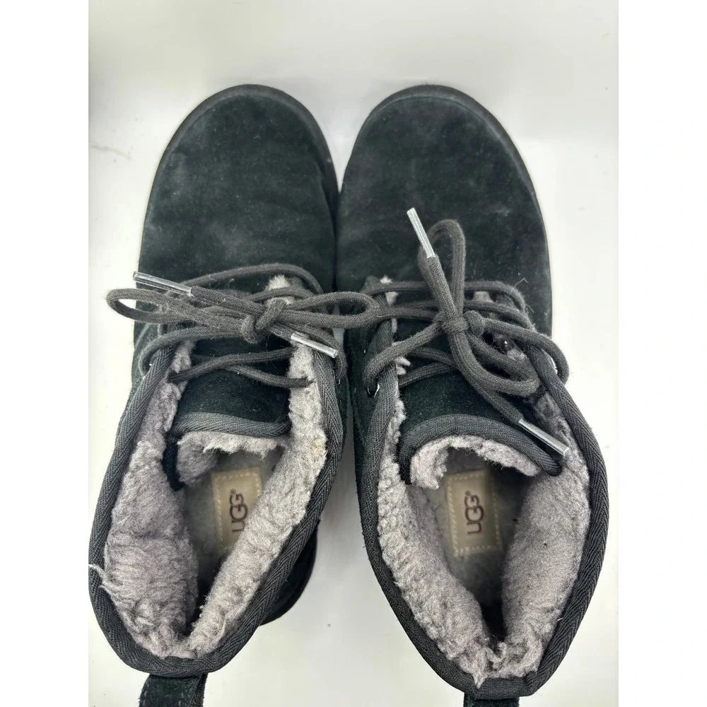 UGG Neumel Black Suede Lace Up Chukka Boots Mens 10